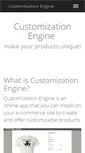 Mobile Screenshot of customizationengine.com