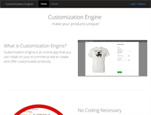 Tablet Screenshot of customizationengine.com